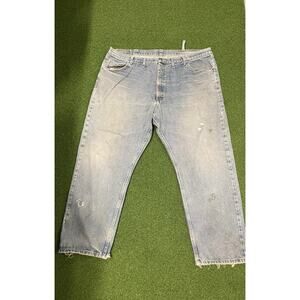 Vintage Wrangler 44x30 Relaxed Fit Blue Jeans Classic Denim Work Pants